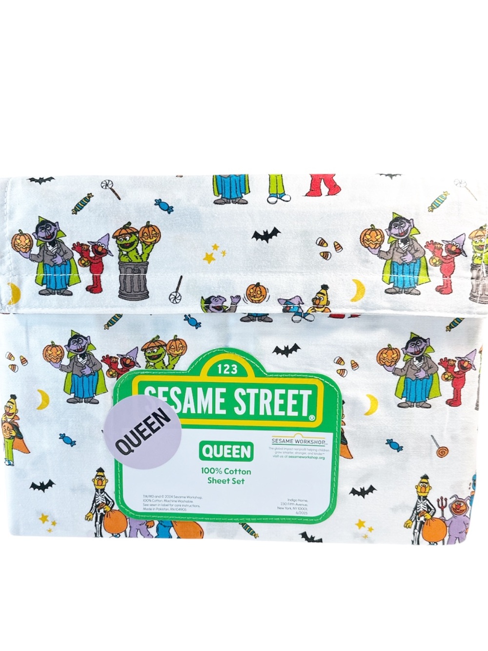NEW Sesame Street HALLOWEEN Character QUEEN SHEET SET